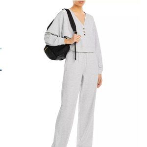 Alo Yoga Micro Waffle Cropped Sweatshirt and Sweatpants